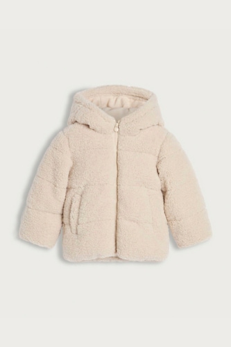 Krémový plyšový kabátek