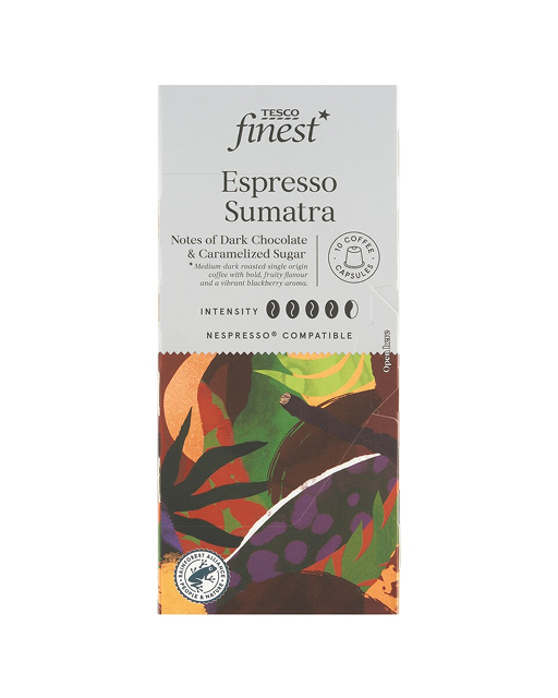 Tesco Finest Kávové kapsle Espresso Sumatra