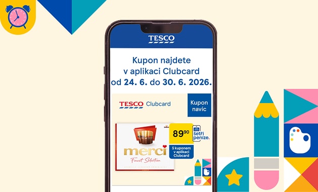 Ušetřete s kuponem v aplikaci Clubcard při nákupu Merci