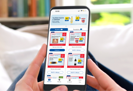 Otevřete sekci Kupony