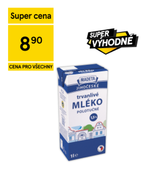 Madeta trvanlivé mléko