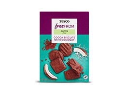 Tesco Free From Kakaové sušenky s kokosem 120g