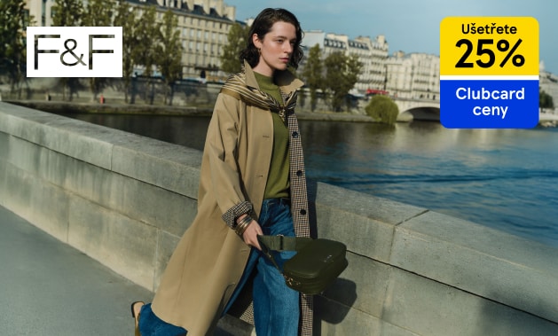 -25 % sleva na vybrané kabáty a pletené zboží F&F s Clubcard