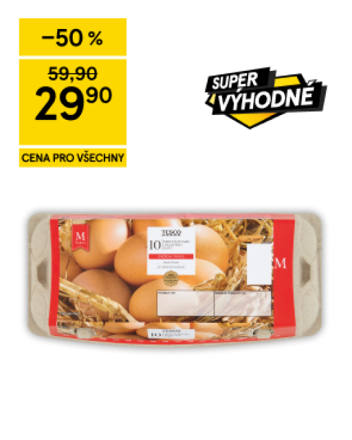 Tesco čerstvá vejce