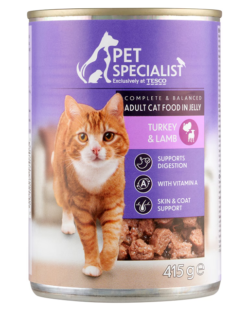 Pet Specialist teljes értékű állateledel felnőtt macskáknak pulykával és báránnyal