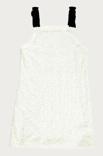 Krémszínű, flitteres ruha