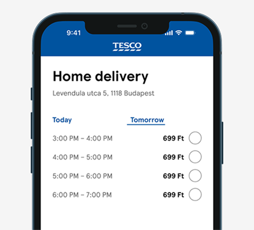 Choose delivery slot
