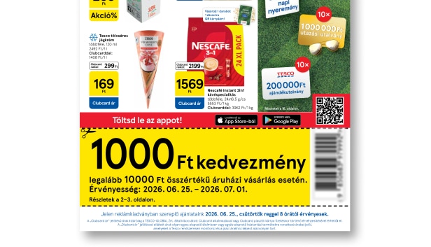 Kedvezmény a következő nagybevásárlásra.