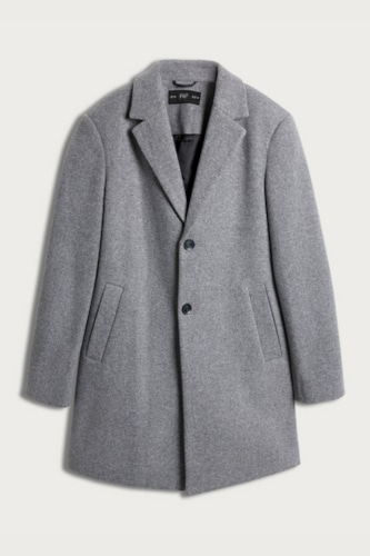 Szürke gyapjúkabát