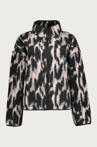 Többszínű, mintás polár pulóver