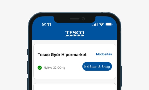 Scan&Shop szolgáltatás a Clubcard appban