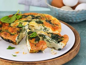 Spenótos frittata mozzarellával (laktózmentes)