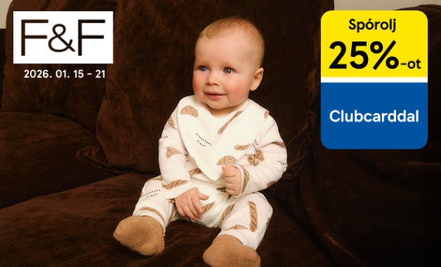 Spórolj 25% - ot Clubcarddal megjelölt babaruházati termékek vásárlása esetén