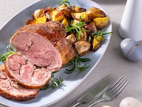 Húsvéti sült bárány spárgával és burgonyával