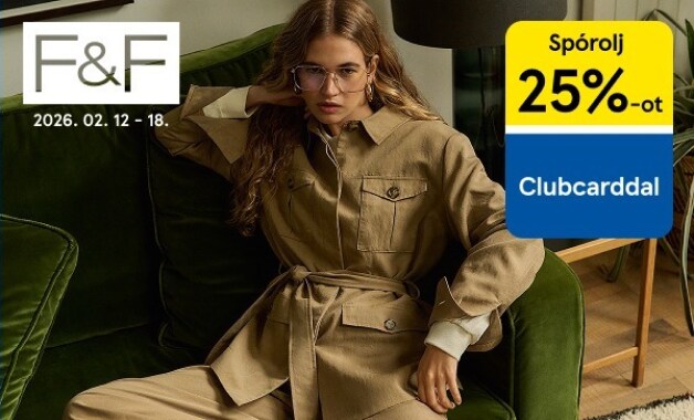 Spórolj 25%-ot megjelölt női F&F ruházati termékek vásárlása esetén