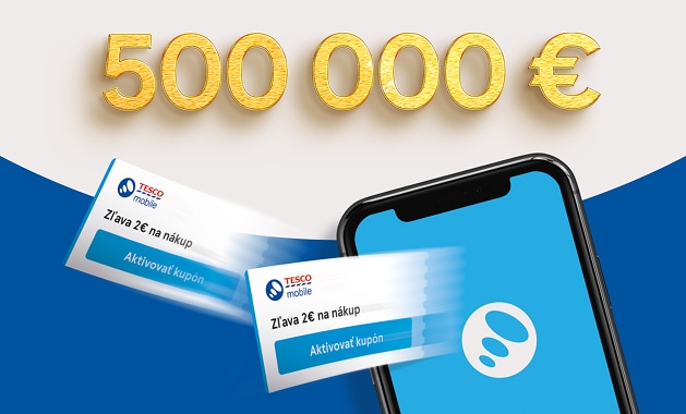 Tesco mobile rozdal  už 500 000 € v apke