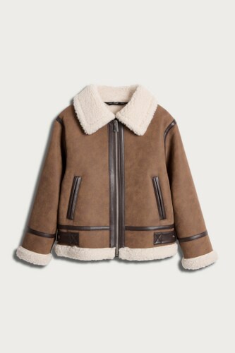 Hnedá aviator bunda