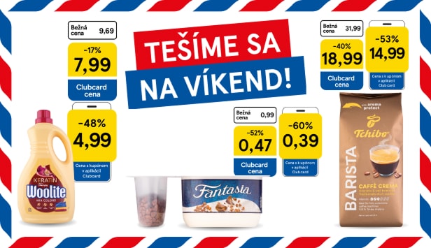 Víkendová superponuka v aplikácii Clubcard