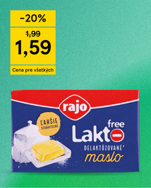 Rajo Lakto Free delaktózované maslo