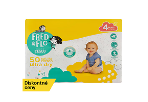 Fred & Flo Ultra Dry plienky Maxi 4 8-14 kg 