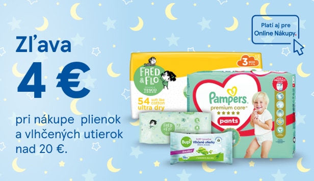 Ušetrite 4 € na plienkach