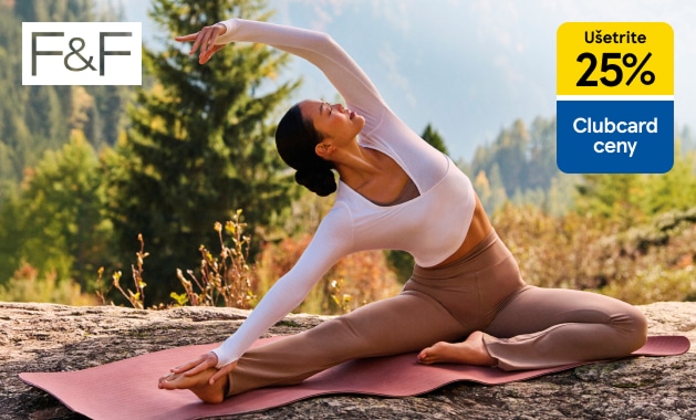 Využite novoročnú zľavu 25 % s Clubcard na F&F Active a reštartujte svoj šatník