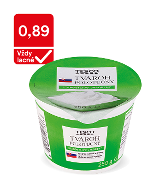 Tesco tvaroh polotučný