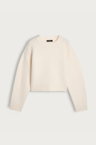 Krémový crop sveter