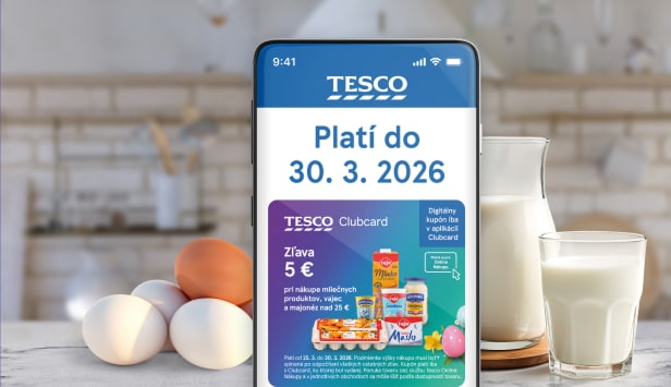 Ušetrite 5 € pri nákupe mliečnych produktov