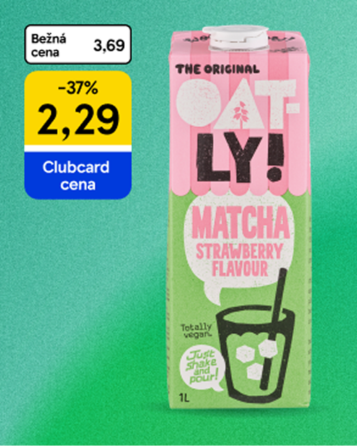 Oatly! Matcha Strawberry ovsený nápoj