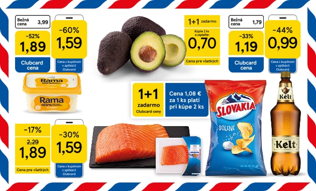 Víkendová superponuka  v aplikácii Clubcard