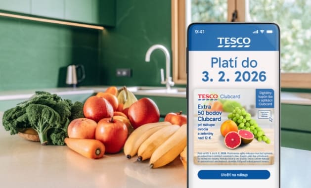 Získajte extra 50 bodov Clubcard pri nákupe ovocia a zeleniny