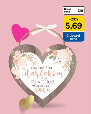 Závesná ceduľka srdce