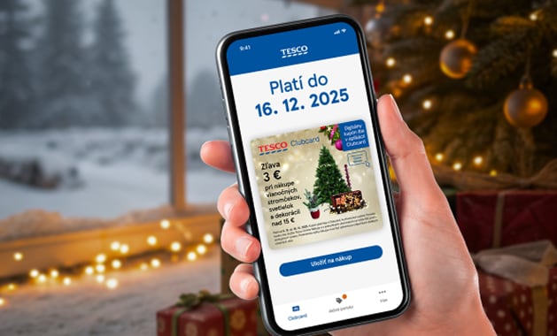 Získajte zľavu 3 € pri nákupe vianočných dekorácií s Clubcard