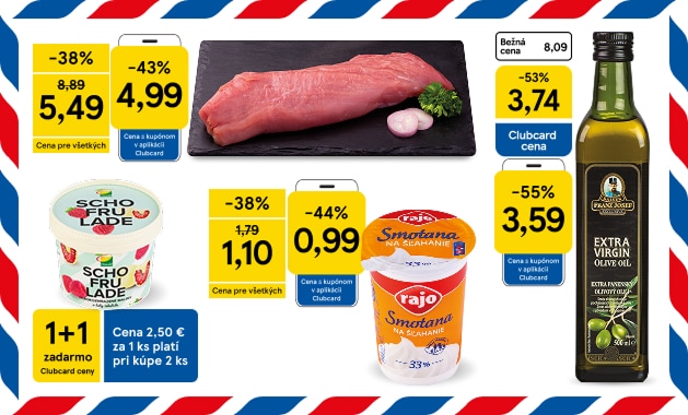Víkendová superponuka  v aplikácii Clubcard