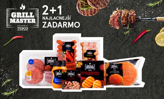 Tesco Grill Master 2 + 1 zadarmo