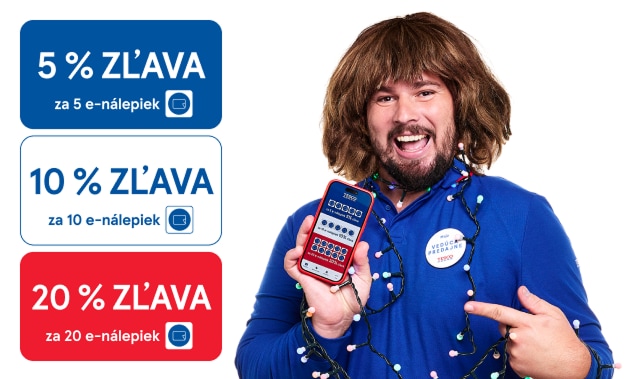 Zbierajte e-nálepky a ušetrite až 20 %