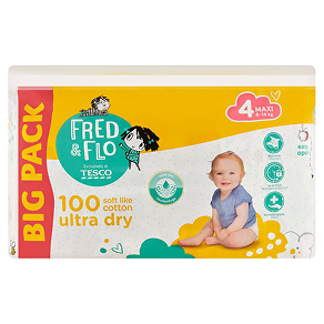 Fred & Flo Ultra Dry plienky Maxi 4 8-14 kg 100 ks