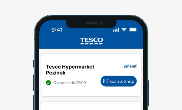 Nakupujte so Scan & Shop aj v aplikácii Clubcard
