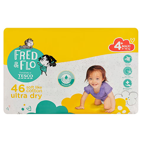 Fred & Flo Ultra Dry plienky Maxi 4+ 9-16 kg 46 ks
