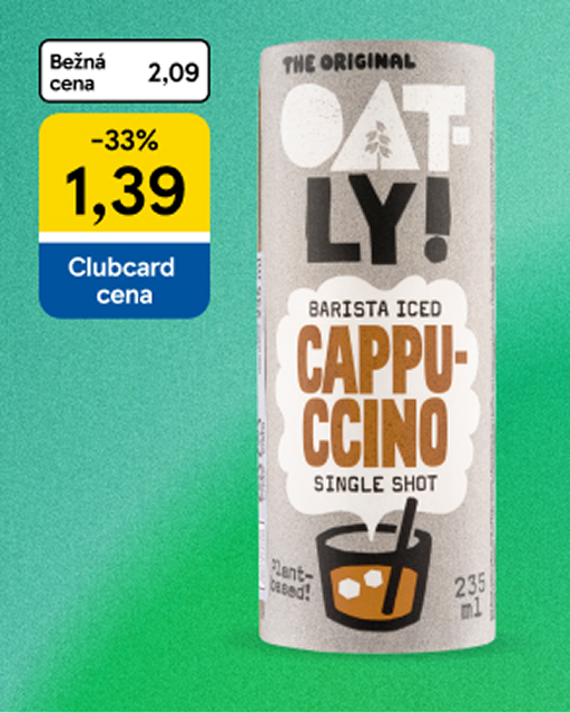 Oatly! Barista Iced Cappuccino ovsený nápoj s kávou