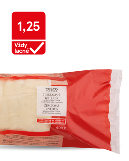 Tesco žemľová knedľa