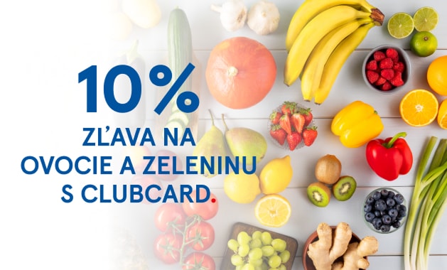 Zľava 10 % s Clubcard na ovocie a zeleninu v Tescu Levice