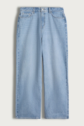 Široké modré džínsy