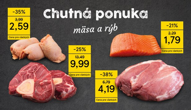 Objavte ponuku kvalitných rýb a mäsa
