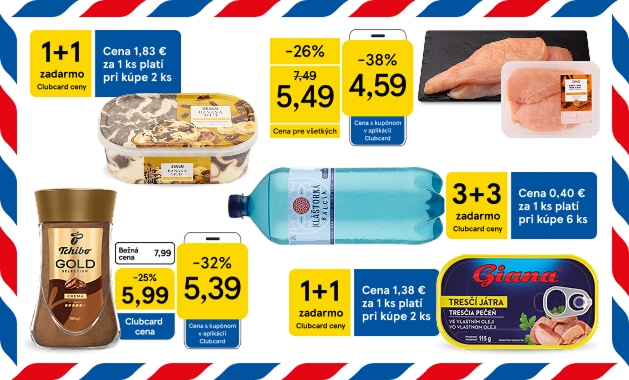 Víkendová superponuka  v aplikácii Clubcard