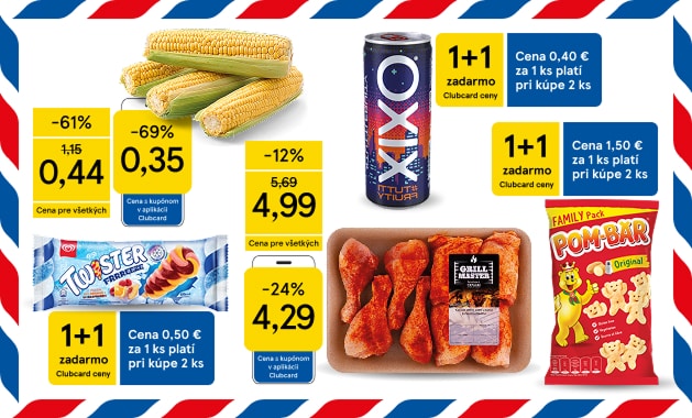 Víkendová superponuka  v aplikácii Clubcard