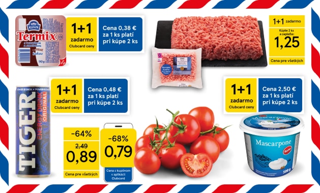 Víkendová superponuka  v aplikácii Clubcard