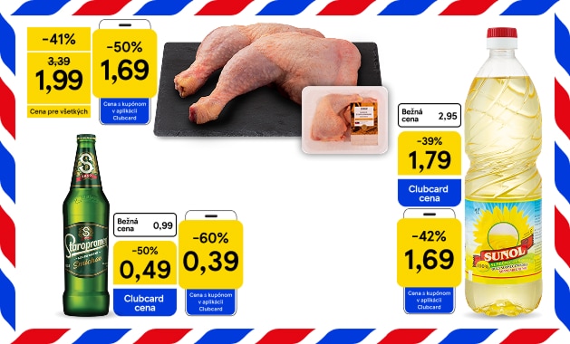 Víkendová superponuka  v aplikácii Clubcard