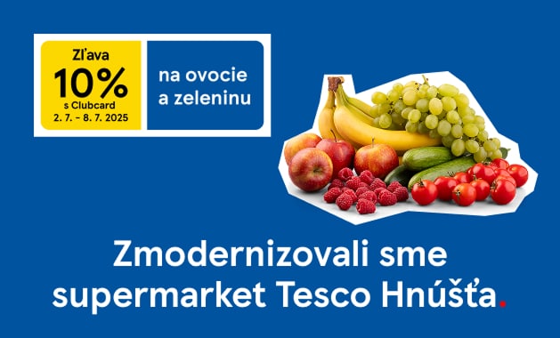 Využite špeciálnu zľavu v supermarkete Tesco Hnúšťa!